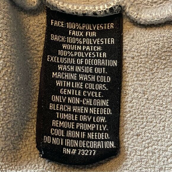 Fila Front Zip Textured Fleece Black and Gray Jacket Size XL - Picture 4 of 12